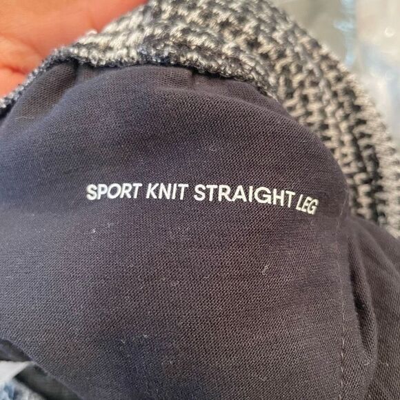 Lands End Pants Womens L Black Houndstooth Cargo Velour Straight Leg Streetwear - Picture 8 of 11